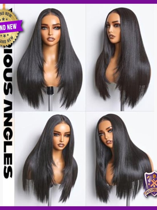 24 Inch Straight Lace Front Wig Glueless Pre Cut Wear and Go main image 2
